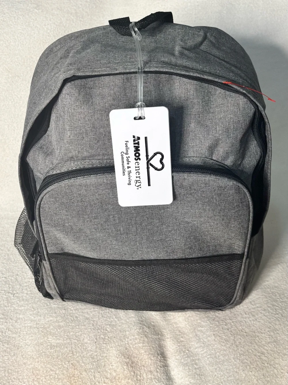 Men's Grey Everyday Backpack with Front Mesh Pocket